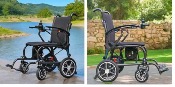 Fauteuil roulant électrique pliant en fibre de carbone Libercar Nova 11 kg 