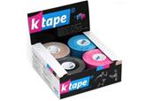 K-Tape®, lot 4 rouleaux de 5m (beige, bleu, rouge et noir)