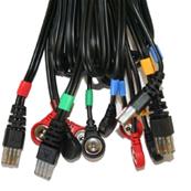 Lot de 4 câbles pour électrodes Snap