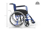 Fauteuil roulant en acier BASIC  VERT