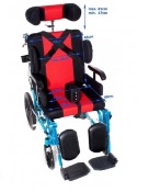FAUTEUIL ROULANT NEUROLOGIQUE, REPOSE-PIEDS, ACCOUDOIRS ET DOSSIER RÉGLABLES LARGEUR ASSISE : 43 CM