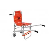 Chaise portoir Evacuation/Transfert, 159 Kgs - 2 roues - orange