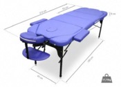 table de massage pliable en aluminium 185 x 65 cm avec dossier double rabattable