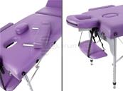 Table pliante de massage en aluminium 186 x 66 cm épaisseur 14 cm - Mauve