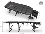 Table pliante pour chiropractie et reiki 163 x 54 cm Noir