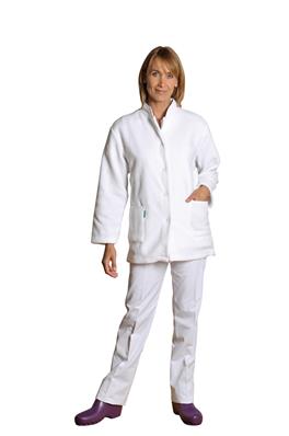 veste passe-couloir en tissu polaire blanc taille 5