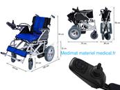 Fauteuil roulant électrique pliant en aluminium