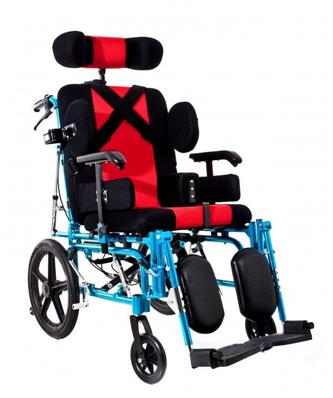 FAUTEUIL ROULANT NEUROLOGIQUE, REPOSE-PIEDS, ACCOUDOIRS ET DOSSIER RÉGLABLES LARGEUR ASSISE : 43 CM