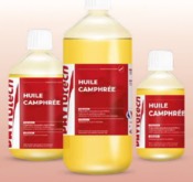 Huile Camphrée Existe en 250 ml, 500 ml et 1 litre.