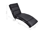  Fauteuil de massage chauffant en similpelle – Noir 