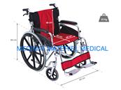 Fauteuil roulant pliant en aluminium avec des roues pleines