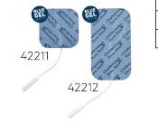 Electrodes Dura-Stick® Blue gel rectangulaire  Fil 40 x 90 mm peaux sensibles Sachet de 4 électrodes