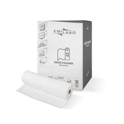 Drap d'examen lisse  blanc 2 plis 50X35 135 formats 