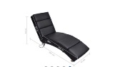  Fauteuil de massage chauffant en similpelle – Noir 