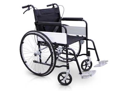 FAUTEUIL ROULANT PLIANT EN ACIER BASIC