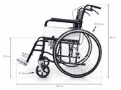 FAUTEUIL ROULANT PLIANT EN ACIER BASIC