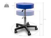 Tabouret avec base roulante et vérin à gaz