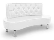 Canapé salle d'attente style vintage BLANC 