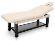 Table de massage en bois SPA fixe avec plateau et dossier rabattable