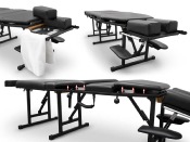 Table pliante pour chiropractie et reiki 163 x 54 cm Noir