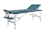 Table de massage Santorin, structure aluminium, Gris vert 
