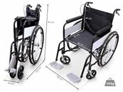 FAUTEUIL ROULANT PLIANT EN ACIER BASIC