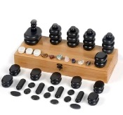 Kit de massage 64 pierres chaudes + coffret