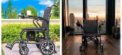 Fauteuil roulant électrique pliant en fibre de carbone Libercar Nova 11 kg 