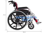 Fauteuil roulant pliant en aluminium avec des roues pleines