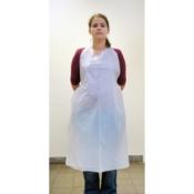 Tablier jetable PE 120x70cm 25µ blanc (SA 100)