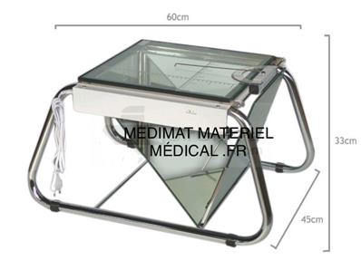 Podoscope, podomètre Chromé, lumière directe 220V