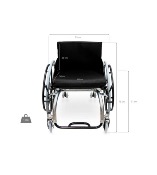Fauteuil roulant de sport largeur 46 prise en charges 100%